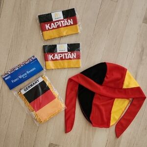 Germany Fan Pack: Car Flag, Bandana, Soccer Captain Armbands, German Fan